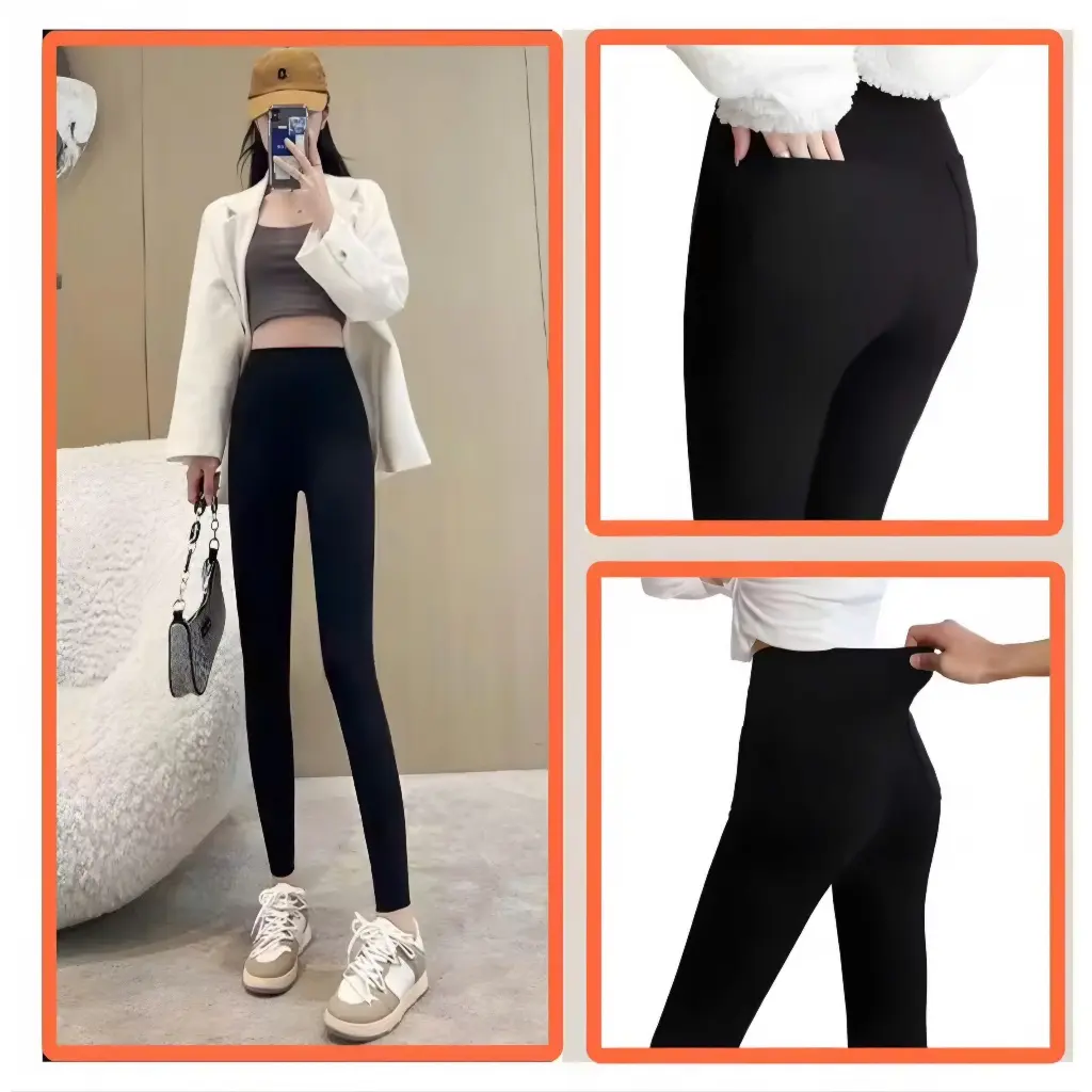 [Vải Umi Hàn Loại 1] Quần Legging Cao Cấp Có Túi Chất Vải Umi Hàn Nhập Khẩu Co Giãn 4 Chiều