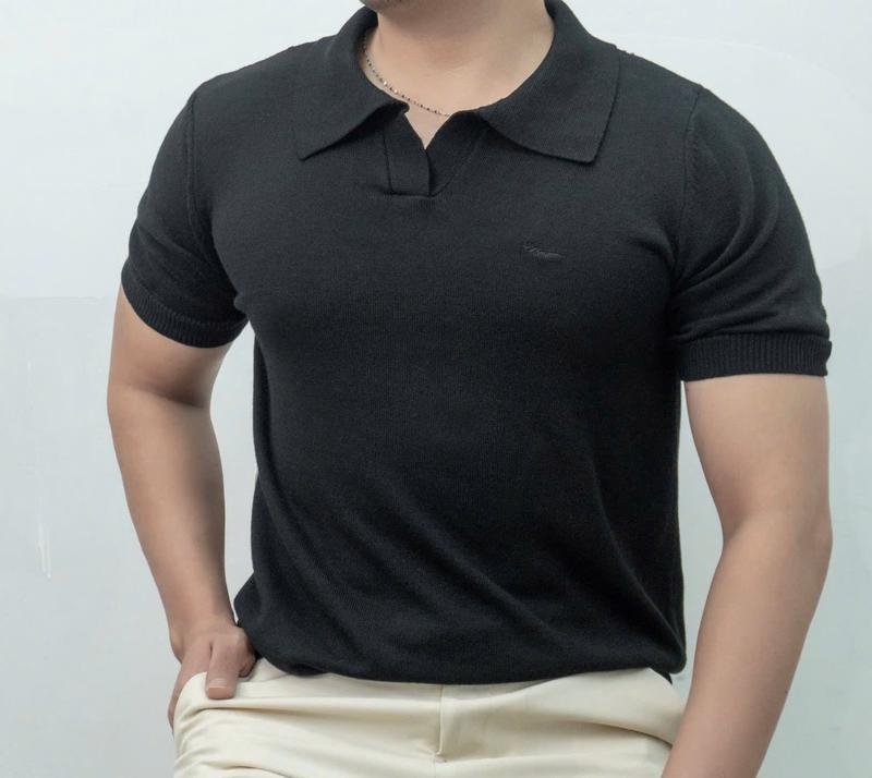 MÃ 16 [ ÁO POLO DỆT KIM TRƠN KHÔNG SỌC LƯNG ]  Áo polo dệt kim cao cấp ( TẶNG VỚ ) Menswear Nam 2