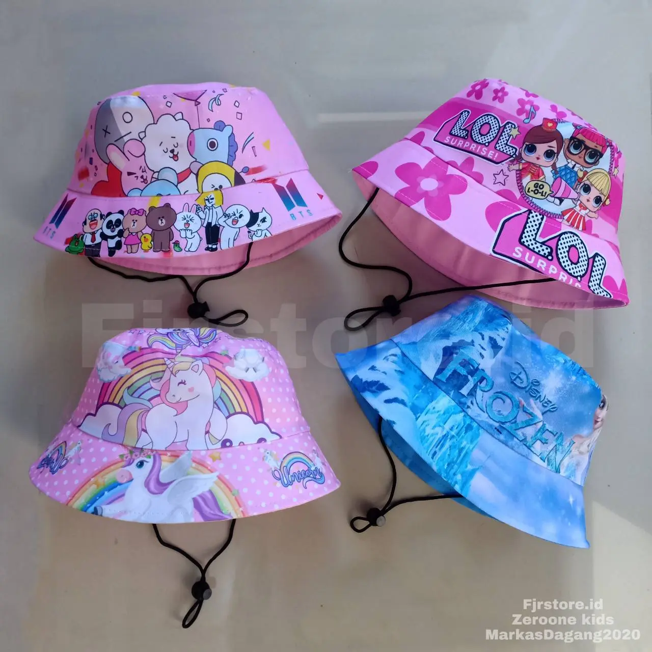 Topi Bucket Anak Perempuan - Bucket Hat Anak Cewek Lucu