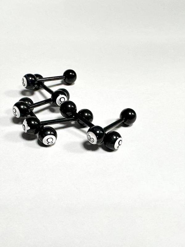 Punk Style Stainless Steel Tongue Ring, Fashion Jewelry for Party, Daily Clothing Decor, Trendy All-match & Exquisite Pierce Jewelry for Birthday Gift, Vertical Labret Jewelry 4