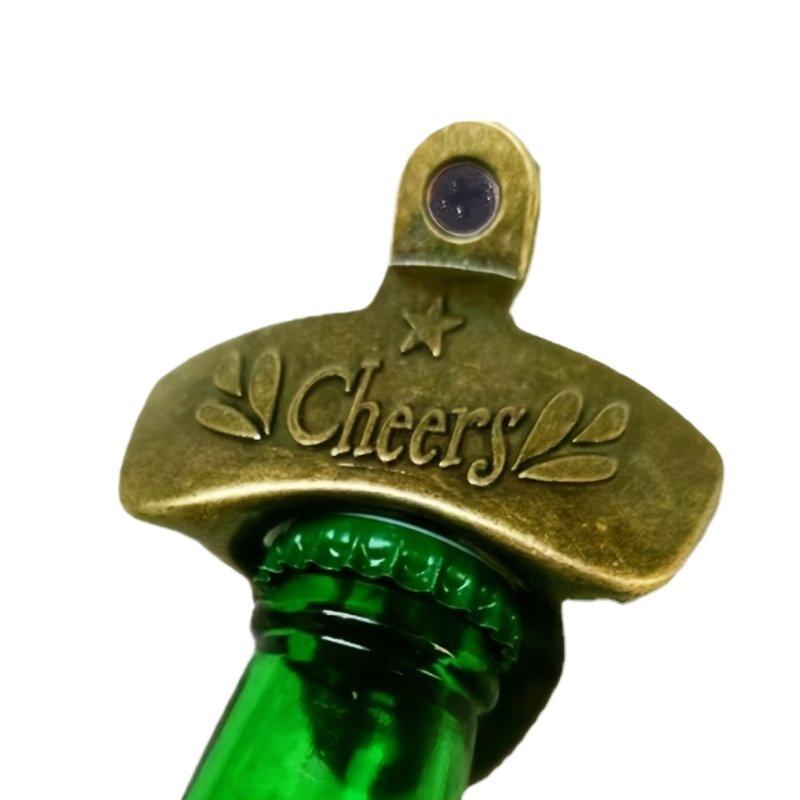 Metal Bottle Opener, 1 Count Wall Mounted Bottle Opener, Creative Opener, Kitchen Gadgets, Home Kitchen Accessories 8