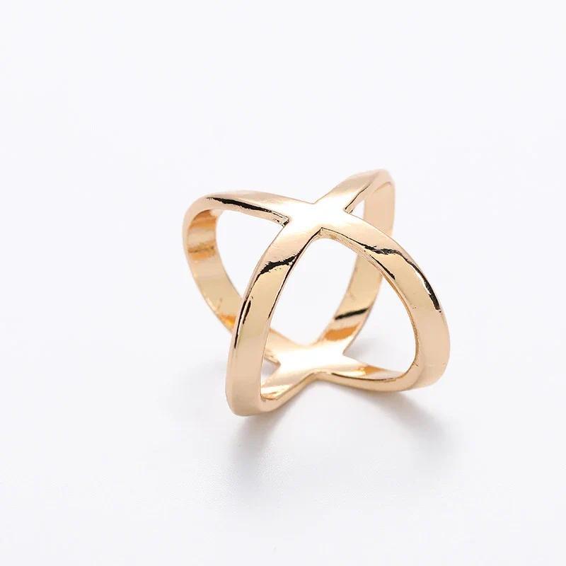 Fashion Cross Scarf Clip X Shape Metal Brooches For Women Hollow Bow Scarves Buckle Holder Shawls Jewelry Clothing Accessories 1