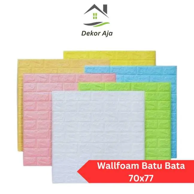 Wallpaper Dinding 3D Foam Motif Bata Dekorasi Dinding Kamar Ukuran 70 x 77CM
