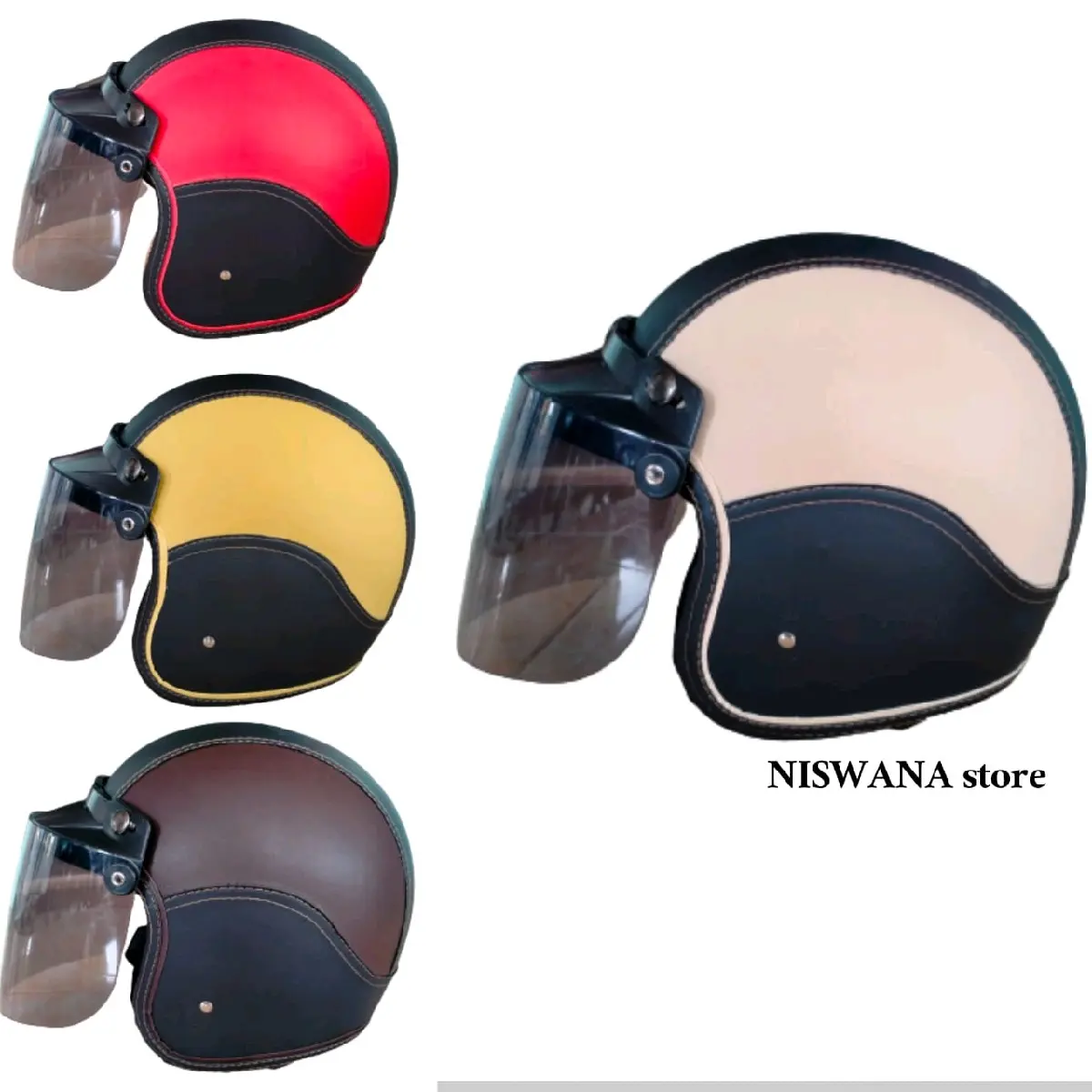 helm polos junior 7-12 thn kaca datar