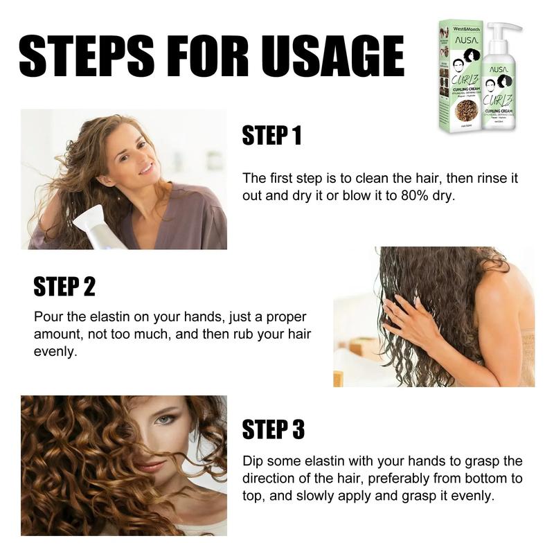 Product Introduction of 50ml Hair Curling Cream Anti-Frizz Bouncy Resilient Enhancer Styling Lotion Prevent Hair Breakage Smooth Moisturizing Hair Care Gel Haircare Moisturizer Moisturize Moisture 9