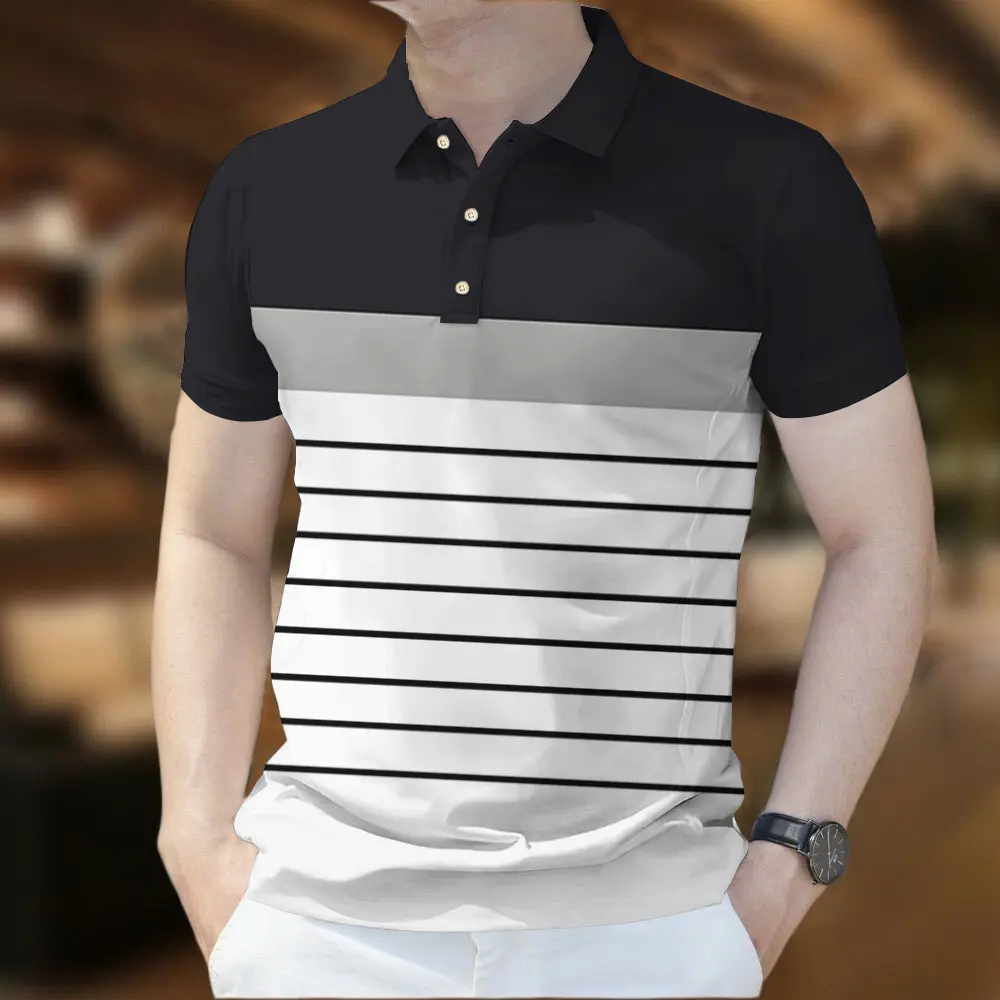 Áo Polo Nam, Phong Cách Mùa Hè, Thường Ngày Công Sở, ngắn Tay, Dáng Rộng Vừa Vặn, Thời Trang, Thích Hợp Chơi Golf, Quần Áo