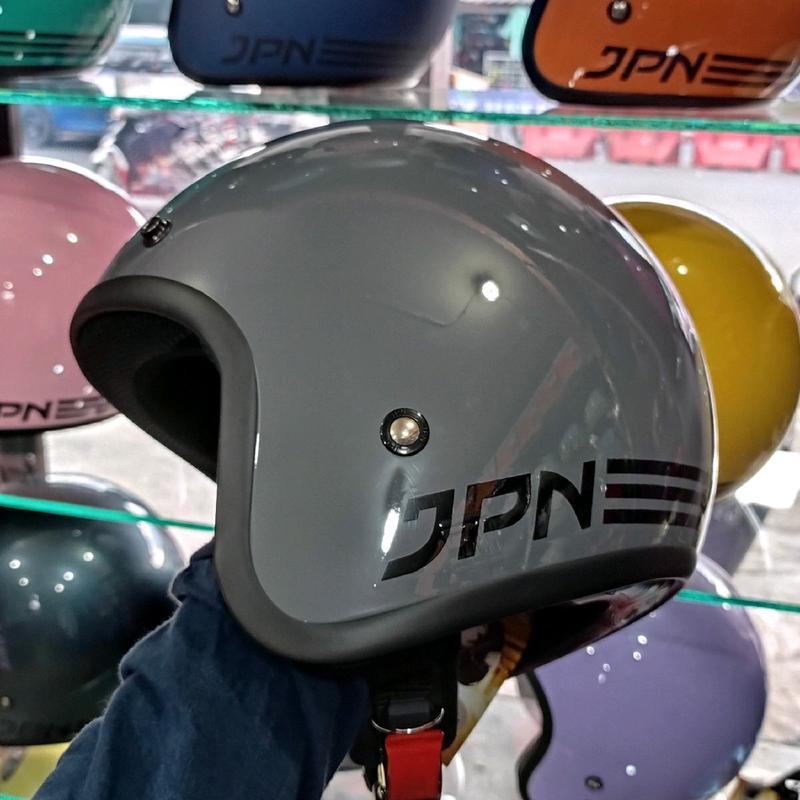 Helm Bogo JPN Abu lava Metalic Kaca Cembung 6