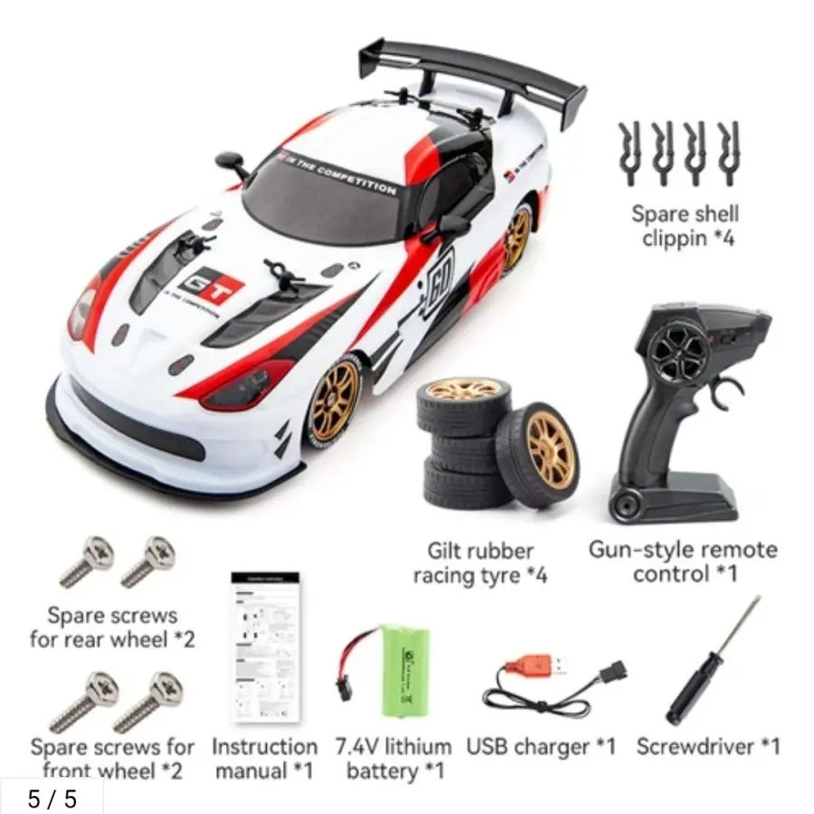 JJRC Q116 Drift RC Car 2.4Ghz 4WD Dodge 16km/h Sport Racing Super GT Balap