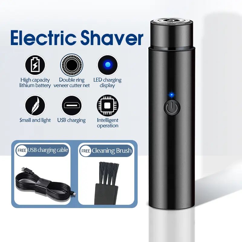 Mini Electric Shaver for Men Portable Electric Razor Beard Knife USB Charging Men's Shavers Face Brush Comfort