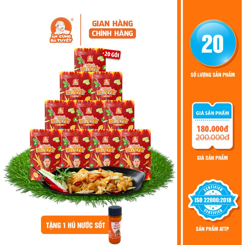 (Tặng 1 sốt chấm) COMBO 20 CHÂN GÀ SẢ TẮC - ĂN CÙNG BÀ TUYẾT