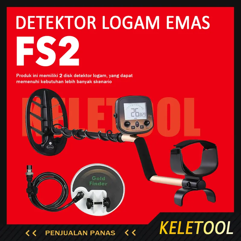 KELETOOL metal detector FS2 alat detektor logam emas bawah tanah  tlsms metal detector underground gold finder 0