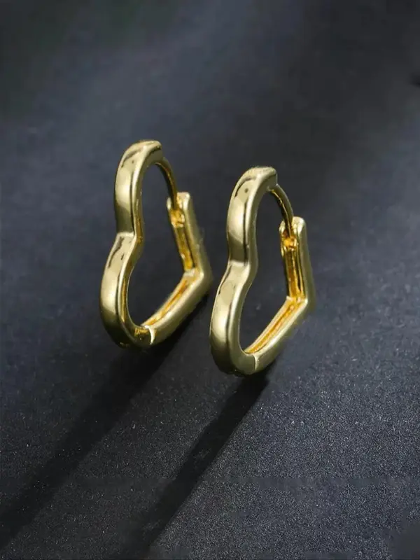 Fashion Heart Shaped Stud Earrings, Fashion Jewelry for Party, Daily Clothing Decor, Trendy All-match & Exquisite Jewelry for Birthday Gift 3