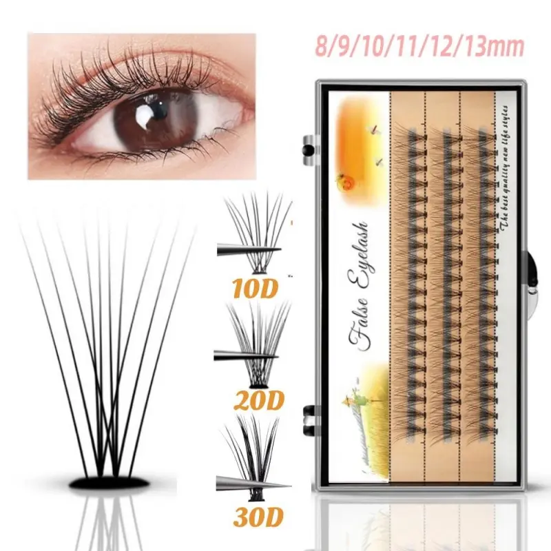10D 20D 30D 40D + Curl Eyelash Extension Set Hair Extensions Human Hair Individual Lashes false Eyelash Extension Makeup Tool removing cream Grafted eyelashes Silky Synthetic Cosmetic waterproof  lashes