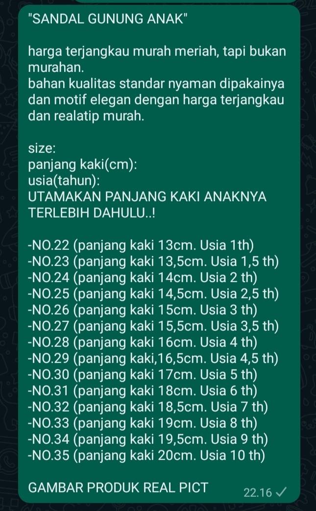 Product Introduction of sandal anak sendal gunung anak 0