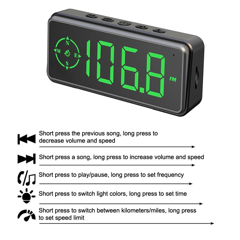 Product Introduction of Car Digital Speed Head Up Display Universal Speedometer HUD  Compass Speed Measurement Indicator For Truck Vehicles USB Power 33