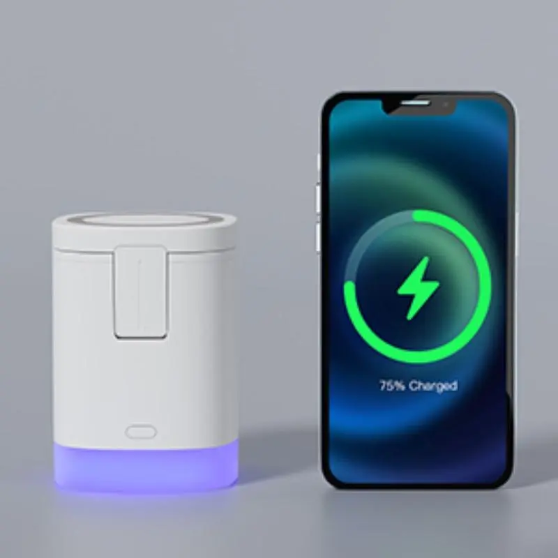 3 in 1 Wireless Charger, 1 Count Multifunctional Portable Wireless Charging Station with Ambient Light, Magnetic Charging Station for iPhone 16/15/14/13/12, AirPods 4-2, Apple Watch 2-10/Ultra 6