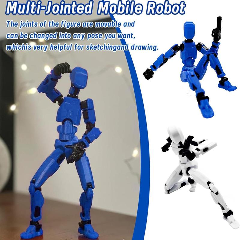 Product Introduction of 3d Printed Action Figure Toy, 1 Count Joints Movable Action Figure Model Toy, Diy Body Decompression Toy, Specialty Diy Supplies 8
