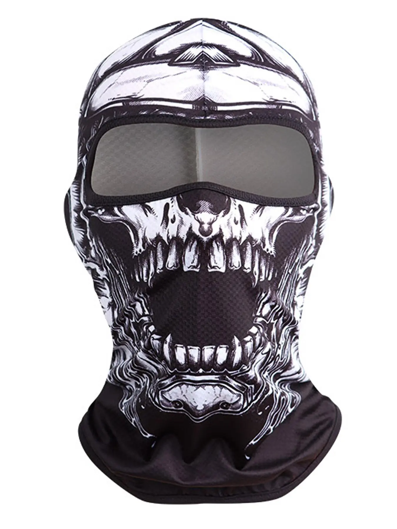 Summer Skull Print Head Cover Sun Protection Hat, Breathable Motorcycle Helmet Liner, Outdoor Cycling Face Cover, Sports & Outdoor Hat Accessories for Men & Women