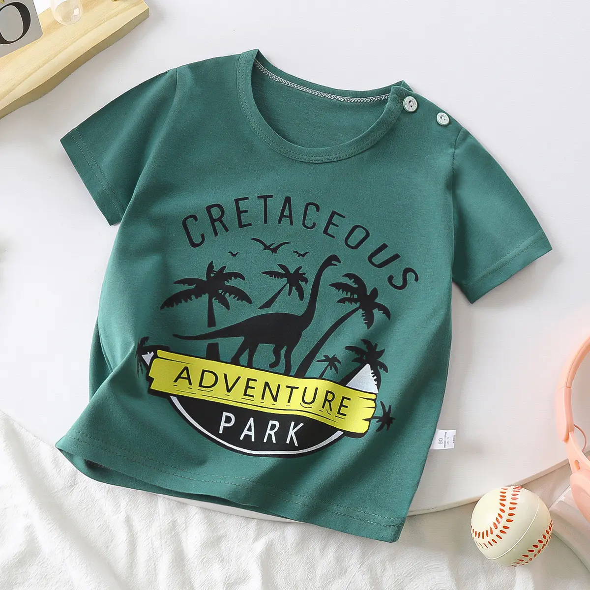 CHILDREN'S short sleeve cotton summer new 2024 boys' T-shirt baby cartoon girls women's short sleeve Korean style top