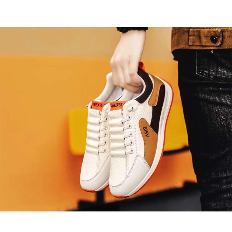 Product Introduction of Forrest Gump men's breathable odor proof in summer. suitable work leisure. They are small white board shoes, large size 46, can be used for sports and trendy shoes 17