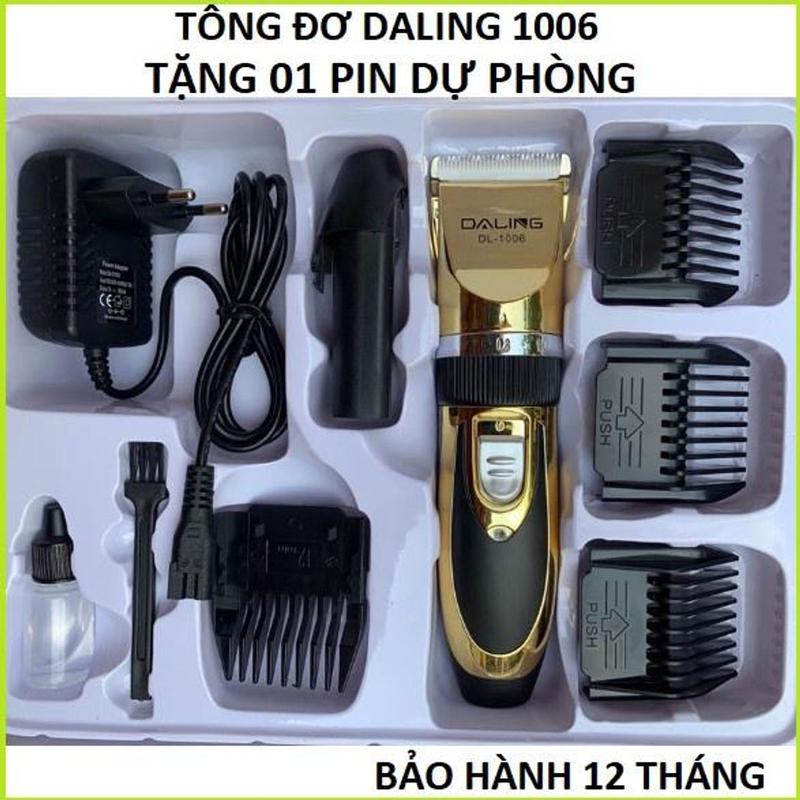  Tông Đơ Cắt Tóc Cao Cấp Daling 1006 | Tặng Kèm 1 Pin Dự Phòng| Tăng Đơ Cắt Tóc Không Dây Chuyên Nghiệp Nữ 