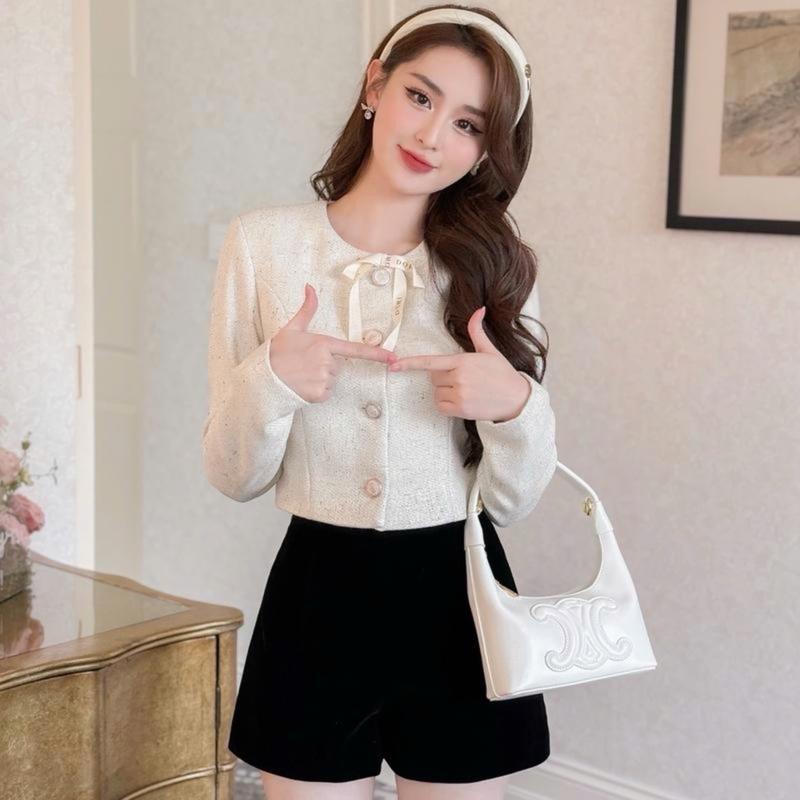 (TẶNG KÈM NƠ ) Áo Khoác Dạ Tweed Nữ Cao Cấp 4 Cúc, Áo Dạ 2 Lớp Dáng Ngắn Tay Dài Cao Cấp Dành Cho Nữ 4