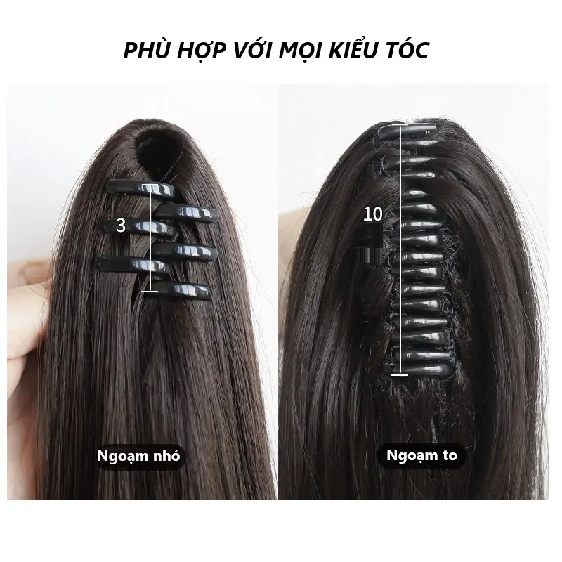 Tóc giả ngoặm xoăn 45 và 55cm cao cấp makino  tóc 1