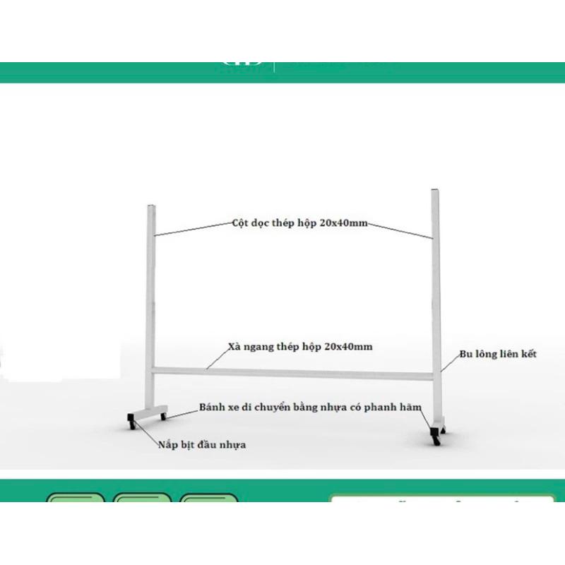 Chân bảng di động có bánh xe chốt khoá 80x120