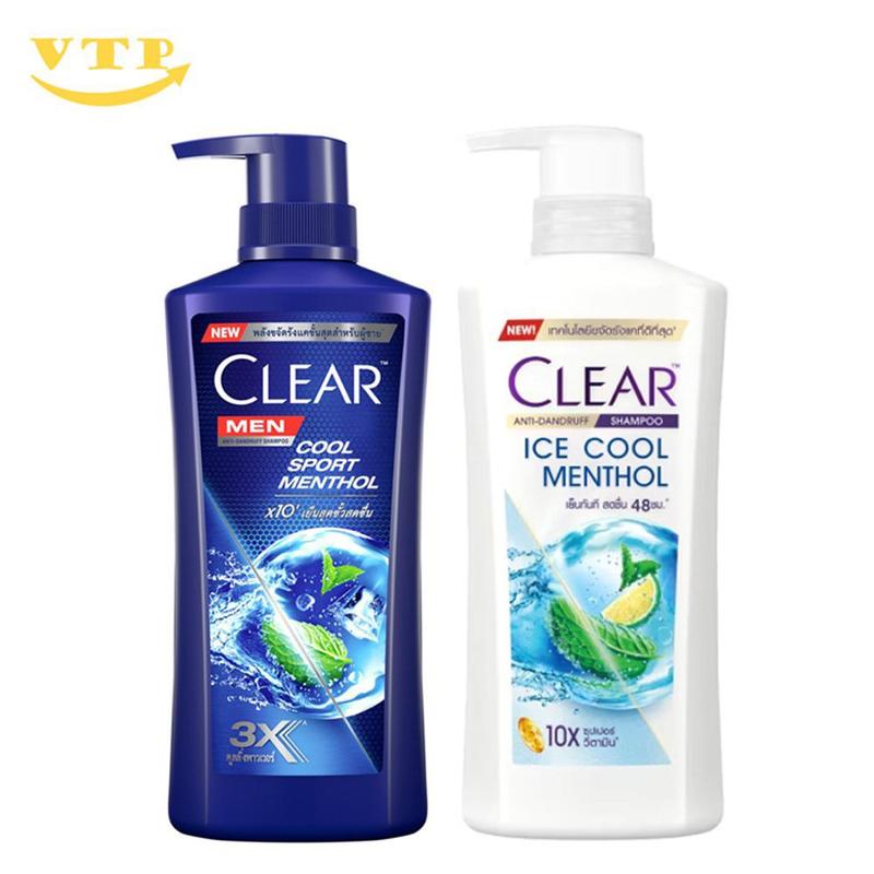 Combo 2 Dầu Gội Clear Bạc Hà 400ml và Clear Men 390ml 