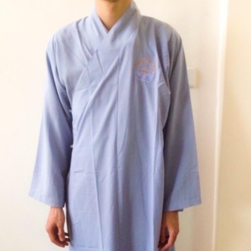 Áo tràng lam phật tử đi chùa dáng dài vải Silk dày dặn,thoáng mát, thấm mồ hôi. Vật phẩm trợ duyên trong quá trình tu tập Nam Menswear 6