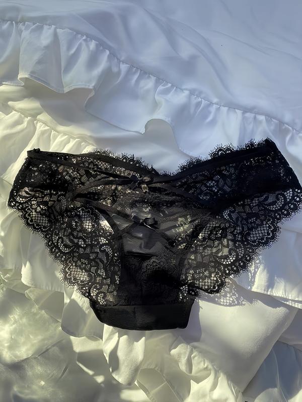 A63 - Quần Lót Ren Nữ Dây Mix Nơ Phía Sau 3 Màu quanchip Women Women