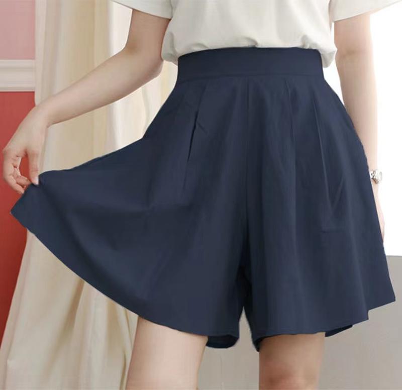 Product Introduction of Summer Korean style ice silk shorts women plump girls Super plus size high waist wide leg pants loose casual fifth pants 100.00kg Tide plus size extra large size oversize fat big size women shorts 25