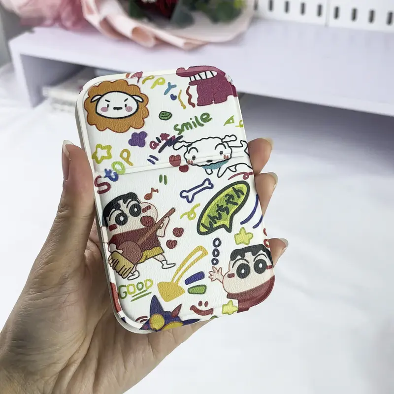 Gương bọc da mini gấp gọn hoạt hình để bàn trang điểm CHOOAH GUONGDAHH199 7