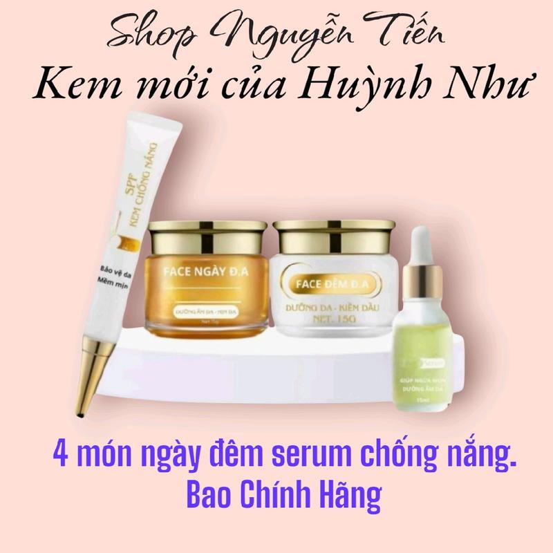 ( KHÔNG THẺ  ) COMBO 4 SẢN PHẨM DƯỠNG DA MẶT . KEM FACE NGÀY. KEM FACE ĐÊM. SERUM.CHỐNG NẮNG. HỖ TRỢ SÁNG DA CẤP ẨM Skincare. ( shop Nguyễn Tiến)
