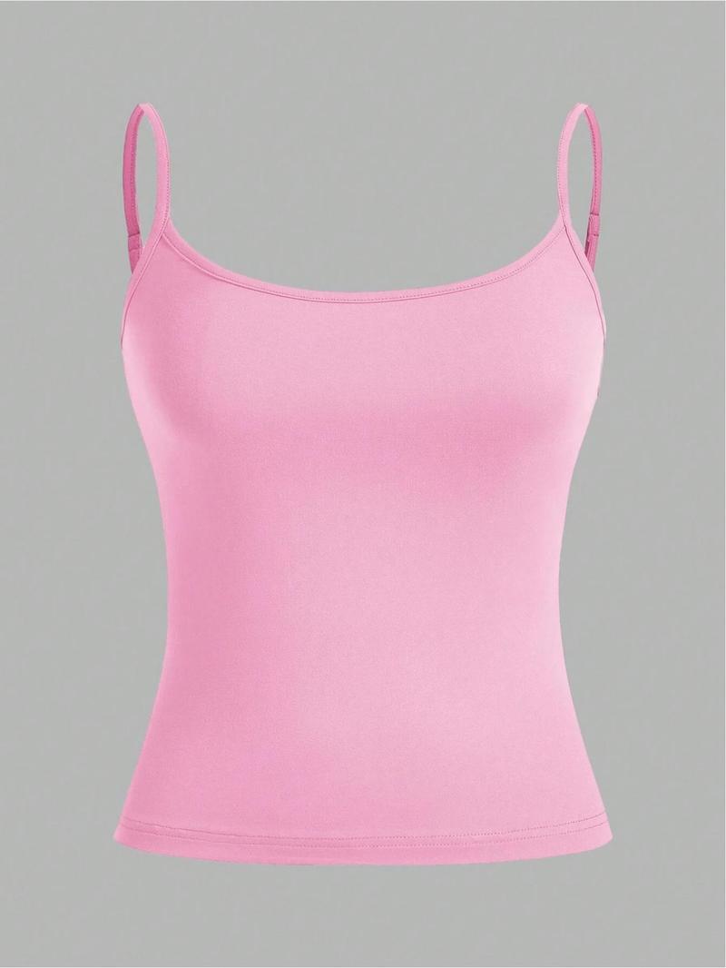 Product Introduction of Two-Piece Set Women's Solid Color Cami Top & Drawstring Side Skirt, Casual Fashion Cozy Clothing Sets for Daily Outdoor Wear, Ladies Summer Clothes 6