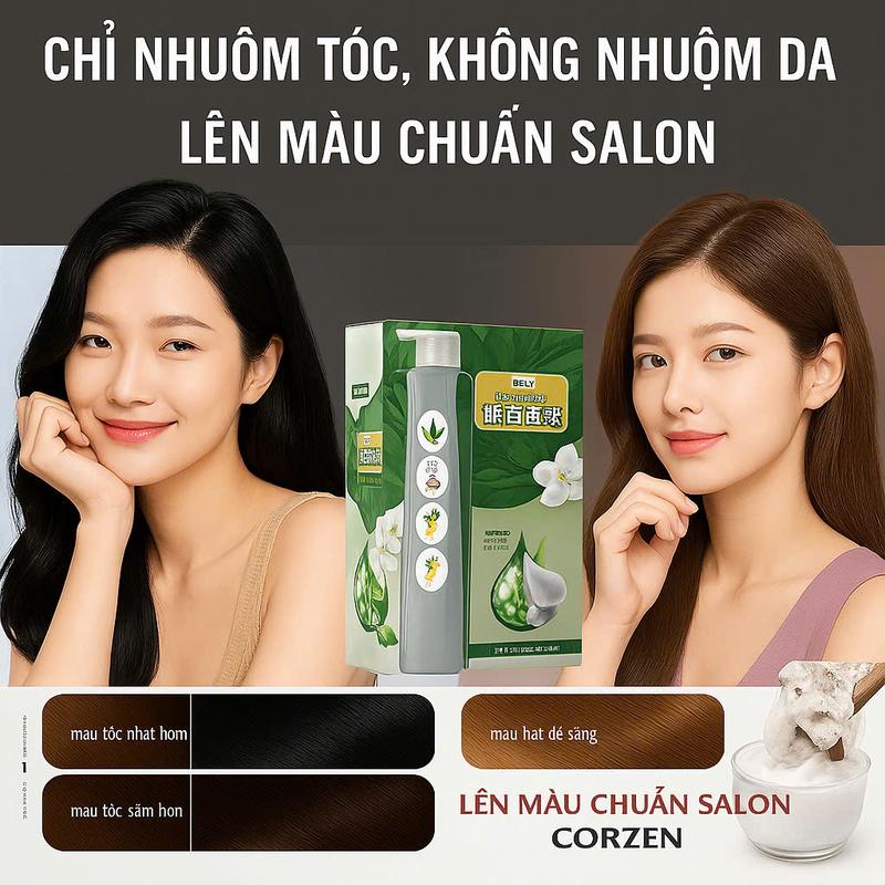 DẦU GỘI PHỦ BẠC CHAI 200ML [CHỈ NHUỘM TÓC, KHÔNG NHUỘM DA] , ĐEN TỰ NHIÊN, NÂU HẠT DẺ, NHUỘM TÓC TẠI NHÀ, DẦU GỘI PHỦ BẠC NAM NỮ [CHAI 200ML] thuốc thuốcnhuộmtóc
