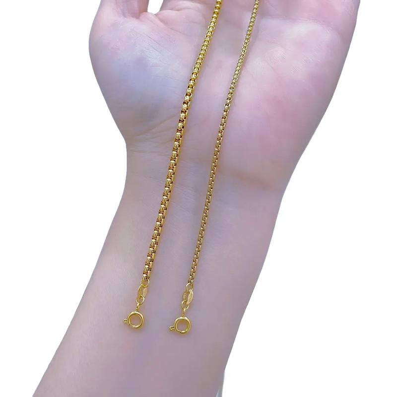 Dây chuyền công titan bản 1.5mm,2mm và 3mm-dập ký hiệu 18k- bền màu  Trang Sức Nam nữ