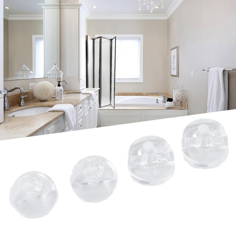 Kẹp Kính, Bộ 4 Cái, Kẹp Gắn Gương Phòng Tắm, Bộ Cố Định Gương Treo Tường Giá Đỡ Giá Đỡ, Giá Đỡ, 4 Vít Cố Định 1