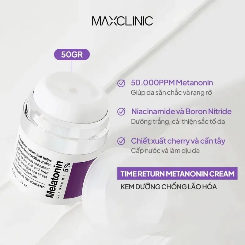 ￼Kem Dưỡng giảm Nám MaxClinic Melatonin Liposome 5% 50g 4