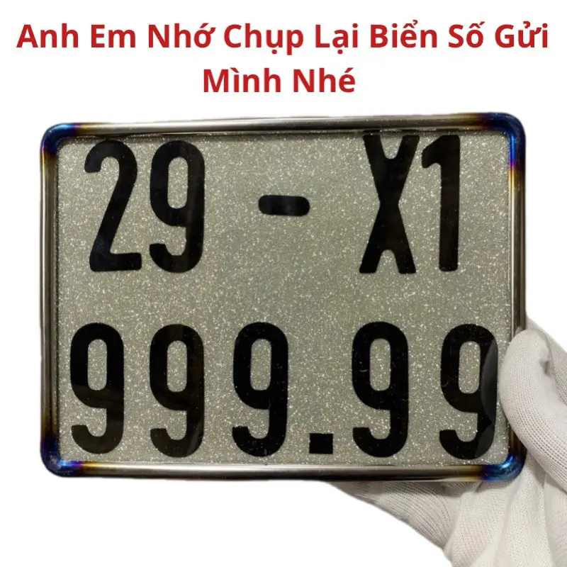 Bộ Dán Biển Số Kim Tuyến Xe Máy Kèm Chữ Và Số Phục Hồi Biển Số Cũ