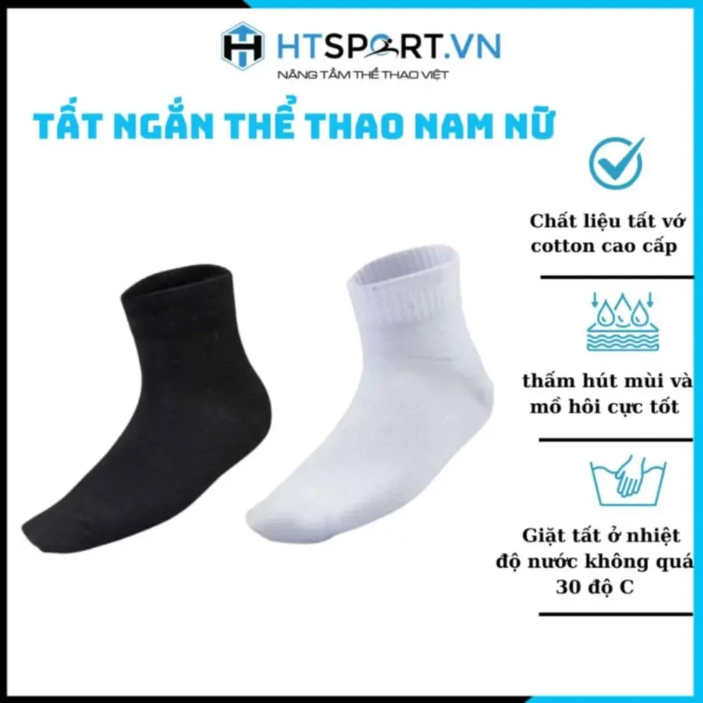 Tất ngắn nam nữ Vớ thấp cổ trơn chống hôi chân