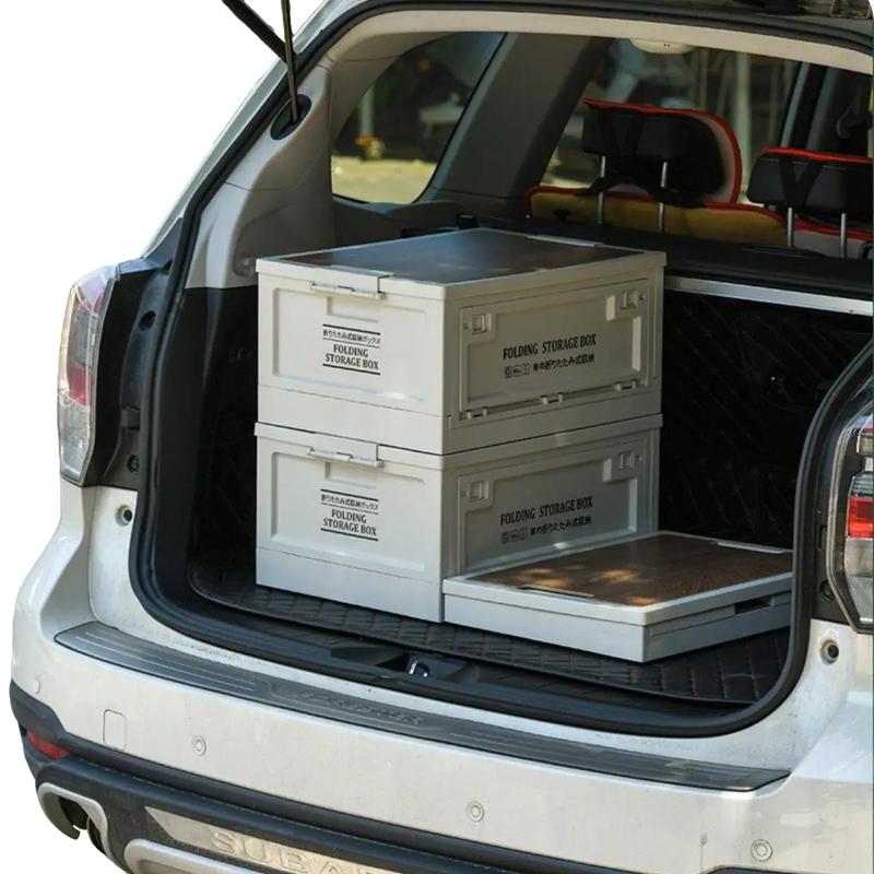 Thùng Đựng Đồ Cốp Sau Ô Tô Gấp Gọn Cao Cấp Đa Năng MienDong 45Lít Có Nắp Đậy Gỗ Trắng Ngọc Phụ Tùng