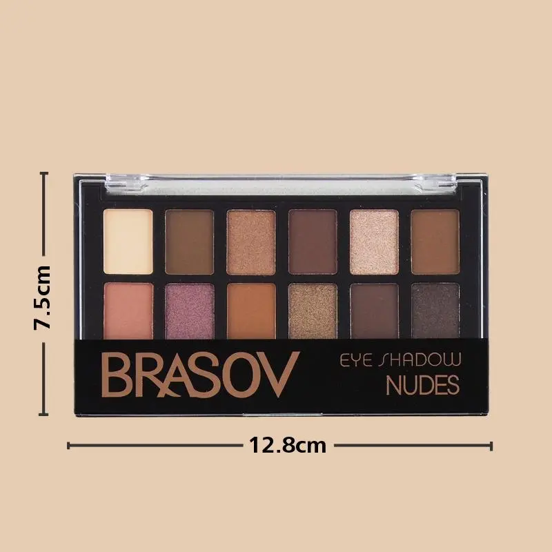 MURAH - BRASOV Eyeshadow Nude 12 Warna 2