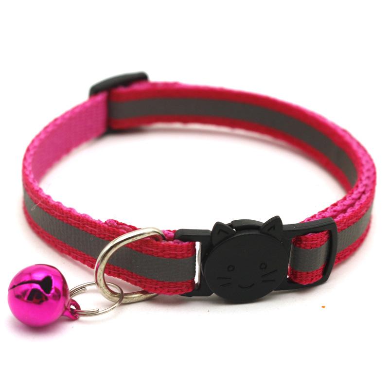 Product Introduction of Safety Buckle Detachable Reflective with Bell Cute Pet Products Colorful Nylon Collars Accessories Necklace Cat Dog Bell Collar 15