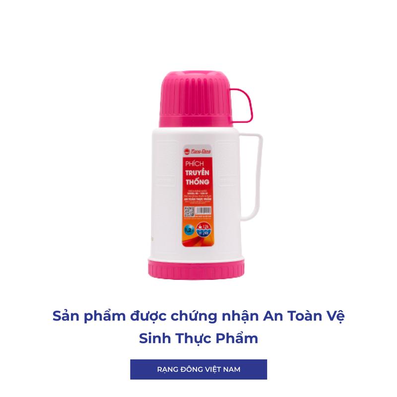 Phích nước mini Rạng Đông 1,2 lít, bình thuỷ giữ nhiệt cá nhân, đựng nước nóng, Model: RD 1235 N1 4