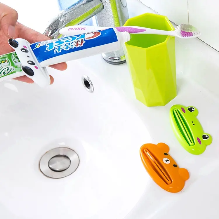 Máy Kem Đánh Răng Tự Động, Thiết Kế Hoạt Hình Dễ Thương, Dụng Cụ Bóp Kem Đánh Răng, Dụng Cụ Ép Kem Sạch, Dụng Cụ Đùn 2