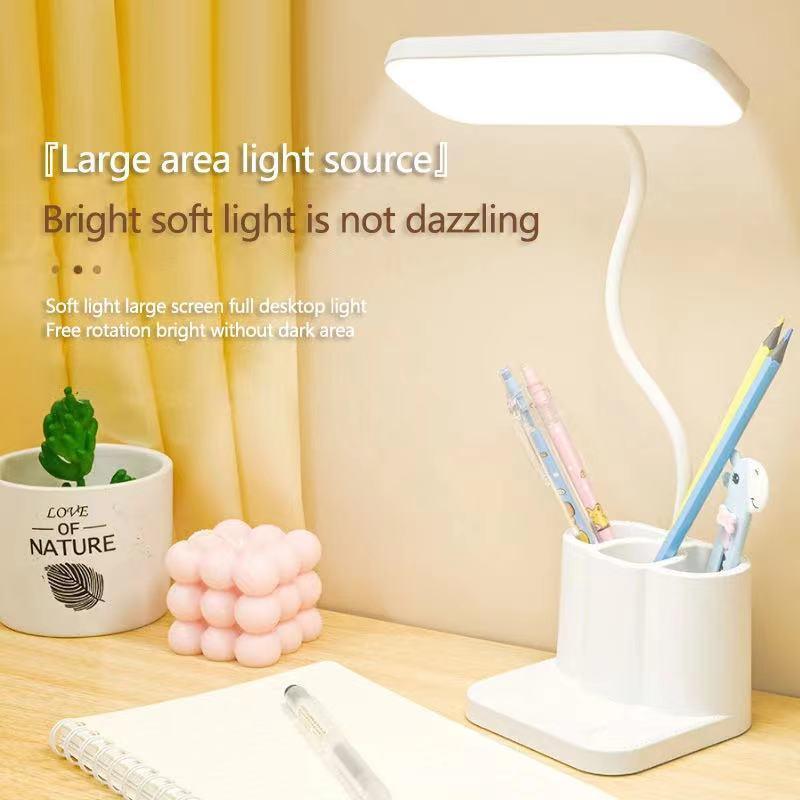 Rechargeable Desk Lamp, Desk Light with Pen Holder, Dimmable LED Desk Lamp for Home Office Study Room 7