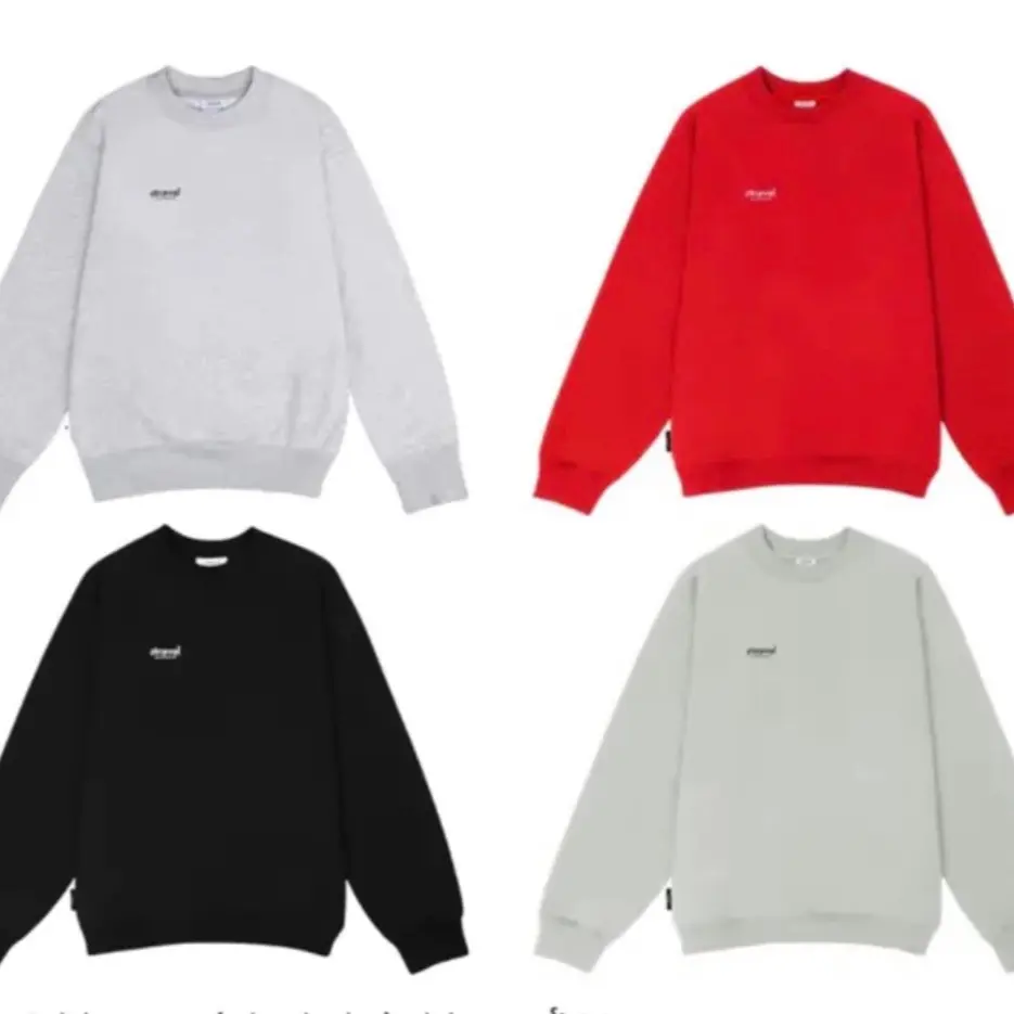 Áo SWEATER BASIC MINI LOGO 4 Màu Đen / Xám / Đỏ / Olive chất chân cua cotton full bọc tag