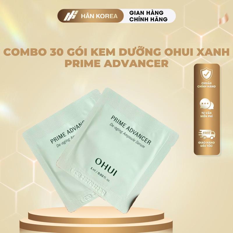 C33 - Combo 30 gói kem dưỡng Ohui xanh prime advancer