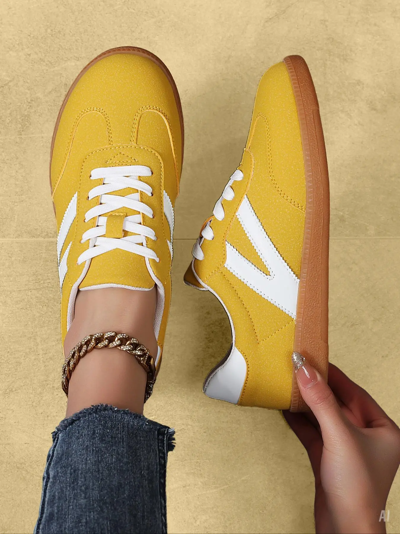 Women's Fashionable Lace Up Low Top Sneakers, New Style Casual Comfortable Breathable Sports Shoes, Female All-match Round Toe Shoes for Daily Wear, Gym Shoes